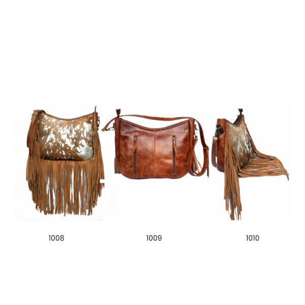 COW LEATHER FUR LADIES PURSE 1008-1009-1010