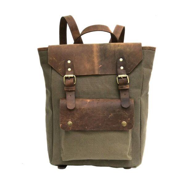 NE-1508 CANVAS-LEATHER-BACKPACK