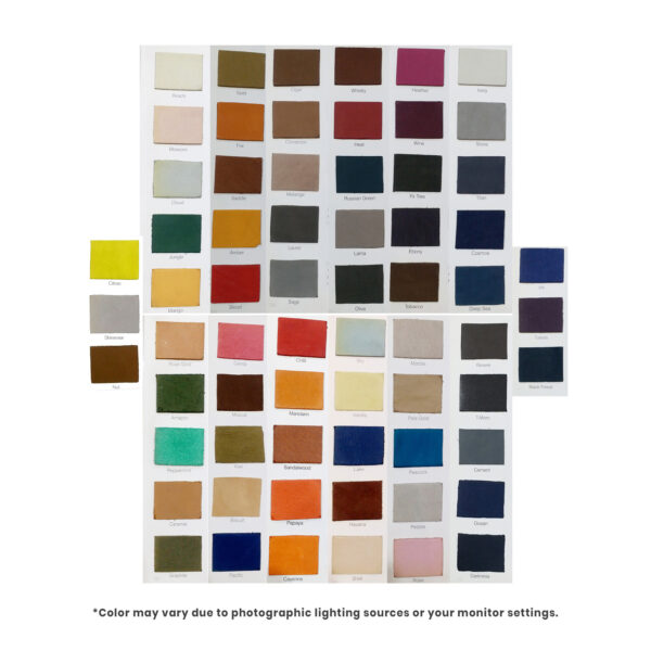 00-LEATHER COLOUR SHADE CARD FOR BAGS, WALLETS, CLUTCHES