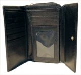 WC-10 LADIES LEATHER CLUTCH BLACK - Image 2