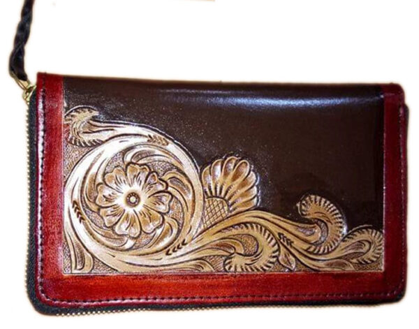 WC-17 LADIES LEATHER CLUTCH (HAND ENGRAVED)